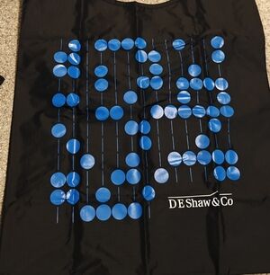 BAGGU Black Tote with Blue Logo Tab